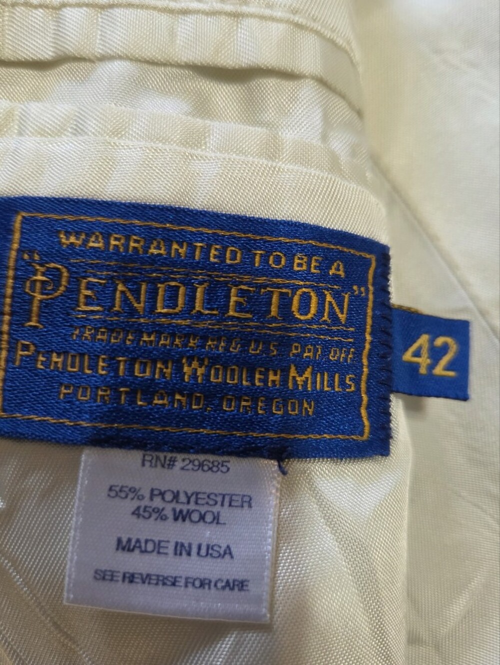 Pendleton Vgt. Light Taupe Men's Western Sport Coat Blazer. Wool Blend - Sz 42 - Picture 2 of 9